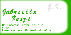 gabriella keszi business card